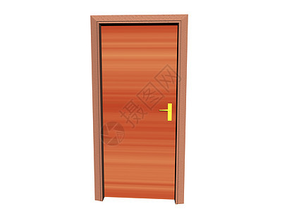 公寓中的棕色木制门背景图片