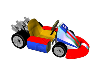 用于体育活动的卡尔特汽车蓝色排气红色车轮卡丁车玩具赛车摩托车引擎黄色图片