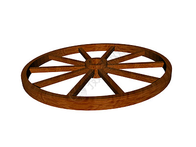 覆盖车厢的木马车轮棕色大车辐条圆形木轮背景图片