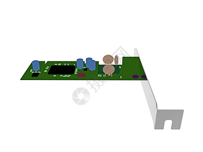 带有电子设备的计算机插件卡芯片晶体管电阻器电脑电路板插卡存储配件电子产品插件板图片