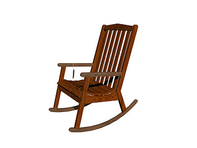 在阳台上的简单木制摇椅扶手椅家具不锈钢金属休息椅子座位棕色装潢靠背图片