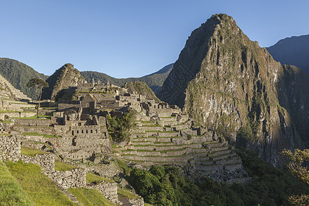 秘鲁和之间日出的景象全景公园石头晴天吸引力班巴比丘住宅地标旅行图片