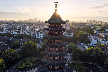 中国苏州老城区 古典古董建筑吸引力传统房子房屋天空城市村庄建筑学风景树木图片