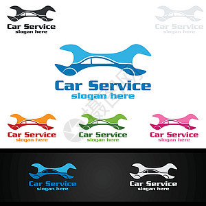 配车和修理的汽车服务Logo插图车库燃料车辆运动机械工具驾驶运输公司背景图片