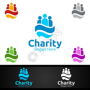 全球援助之手慈善基金会创意标志为自愿教会或慈善捐赠服务捐款标识诊所幼儿园翅膀感情男人孩子们关爱图片