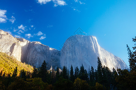 美国Yosemite 山谷和Meadows森林公园天空岩石荒野草地圆顶地标酋长美丽图片