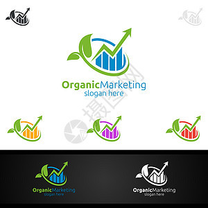 有机营销财务顾问Logo设计模版图图标背景图片