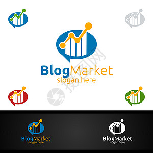 Blog 营销财务顾问Logo设计模板图标图片