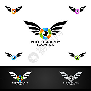Fly 翼相机摄影摄像Logo图标矢量设计模板图片