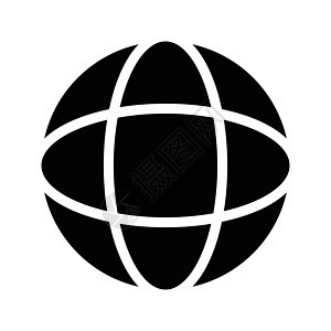 虚拟圆形标识插图网络全景圆圈技术白色地球背景图片