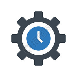 管理技术圆圈白色蓝色手表插图日程商业齿轮环境背景图片