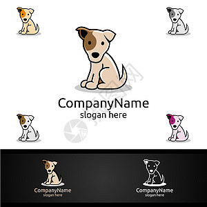 宠物商店 兽医或  狗爱人概念  的小狗品牌猫咪插图小猫公司商业艺术吉祥物徽章图片