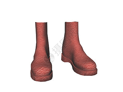 红皮靴作为步行鞋鞋类皮革衣服跑步系带红色背景图片