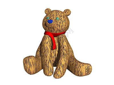抱抱的法布里泰迪熊孩子房间白色玩具熊毛皮粉色领结红色棕色拥抱背景图片