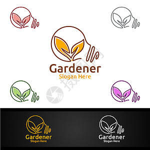 绿色花园环境或植物农业的园艺人Logo装饰玫瑰灌木丛紫色仓库雕塑播种机覆盖物草本植物草地图片