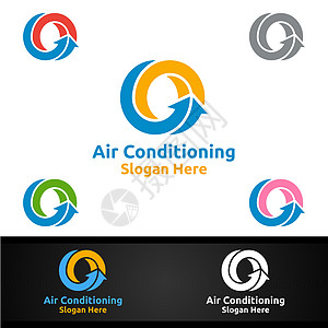 空调和供暖服务标准o公司标识安装加热维修窗户建筑房子销售机构图片