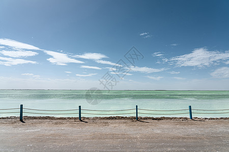 绿色盐湖 天然湖底背景假期海滩海岸旅游反射海岸线风景结晶环境支撑图片