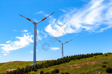 生态动力风力涡轮机景观环境技术植物场地全球蓝色活力农场力量生产图片