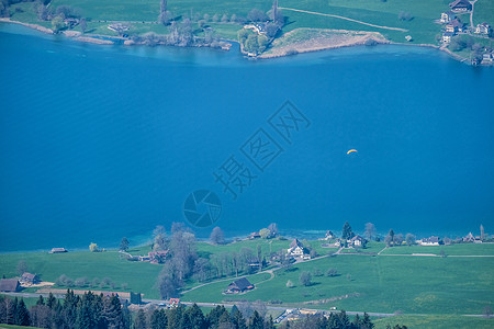 从Rigi Kulm里吉山顶的城市景色地平线高度缆车地块首脑顶峰岩石观光架子海拔图片