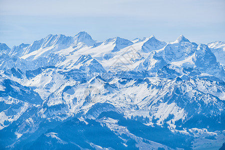 Rigi Kulm皇后里吉山首脑会议的全景反光车工地平线缆车滑雪岩石观光地块远足铁路高山图片