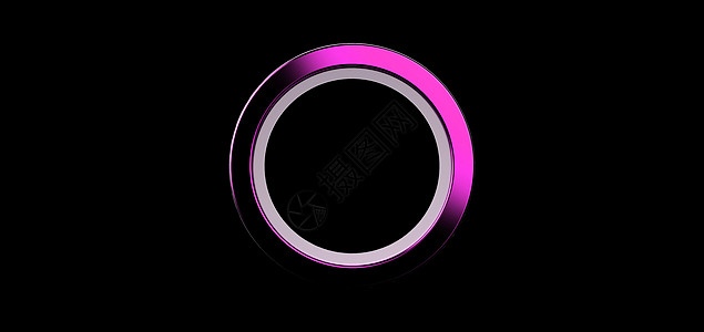 3d 黑色背景的粉色环 首饰金属圆形 紫外光空白空间 金属珠宝时装展台 抽象暗图示等圆圈海报展示药品化学文化紫外线宝石实验室反射图片