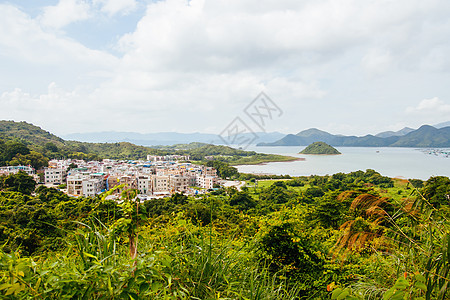 香港新领土港港的观村庄游艇晴天沿海钓鱼旅游文化建筑建筑学渔夫图片