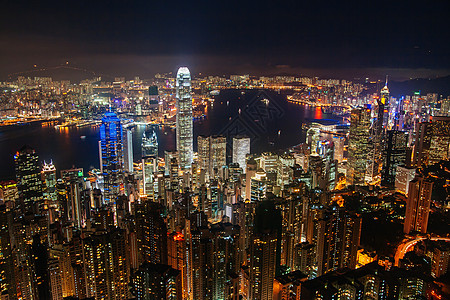 黄昏时香港天际码头高楼景观港口房子旅游旅行场景峰值建筑物图片