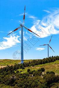生态动力风力涡轮机景观全球风车工业生产农场发电机活力金属天空技术图片