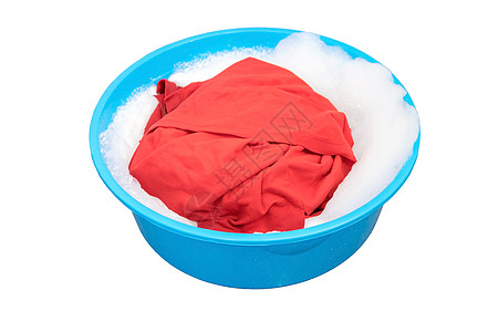 塑料盆里的红衬衫图片