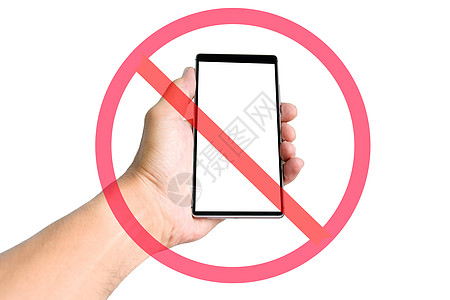 手持智能电话 不使用智能电话信号红色操作细胞手机标语白色技术插图警告招牌图片