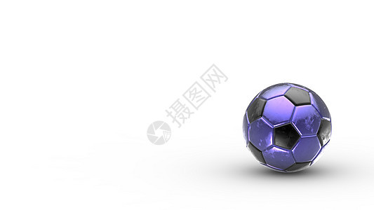 紫罗兰和黑色足球金属球在白色背景上被孤立 FootForm 3d 表示插图运动皮革锦标赛杯子比赛优胜者墙纸竞赛游戏世界图片