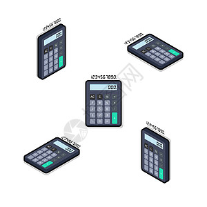 计算器和数字编号 Isology经济键盘学校技术数学商业白色工作金融计算图片