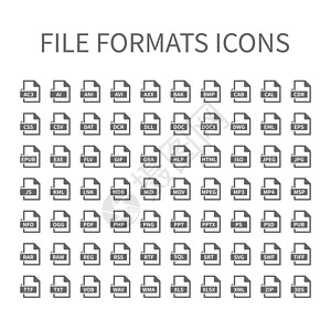 文件类型 矢量图标网络争吵黑色互联网技术网页象形纽扣压缩字形图片
