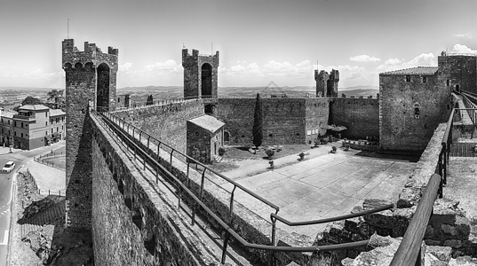 中世纪意大利堡垒 图斯卡纳蒙塔尔西诺的标志性里程碑历史石头纪念碑历史性旅行遗产地标城堡旅游建筑图片