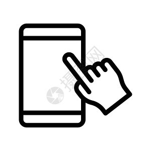 点击单击白色电话屏幕展示网络触摸屏手机药片电子技术图片
