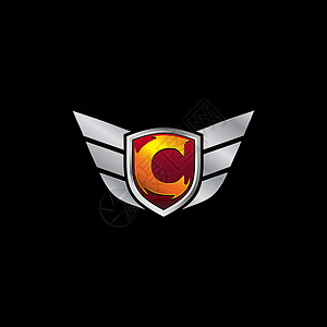 Auto guard 字母 C 图标 Logo 设计概念模板图片
