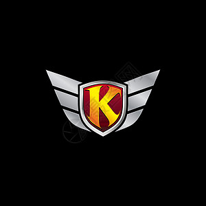 Auto Guard 字母 K 图标 Logo 设计概念模板图片