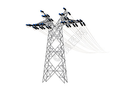 供电力供应的高压电顶峰值高压线技术固定电话线路电源绝缘体电力电源线图片