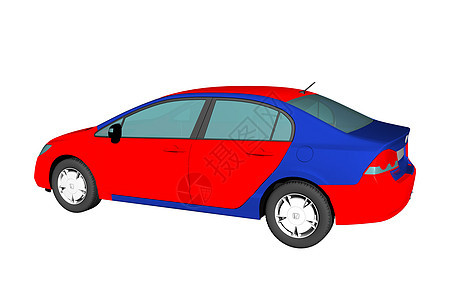 街上红色豪华轿车金属小车车轮运动钣金赛车玻璃摩托车图片