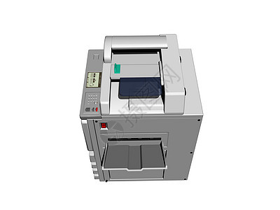 办公室内投影机上的大型复印机打印办公用品灰色灯光抽屉控制面板托盘爽肤水背景图片