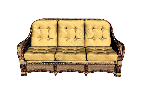 客厅的棕色木制座位躺椅真皮沙发扶手装潢休息区休息柳条家具椅子背景图片
