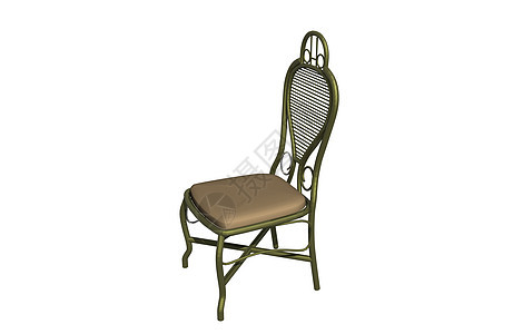 带有金属框架的棕色装饰椅座位装潢灰色家具厨房椅子扶手椅绿色饭厅图片