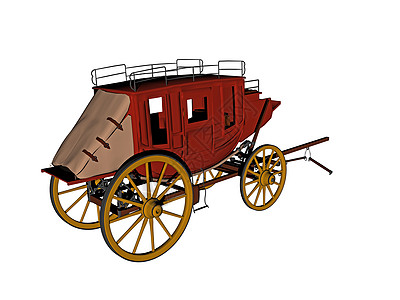 配有抽巴的狂野西部运输皇家漫画旅行童话脚步马车车轮窗帘驾驶车辆图片