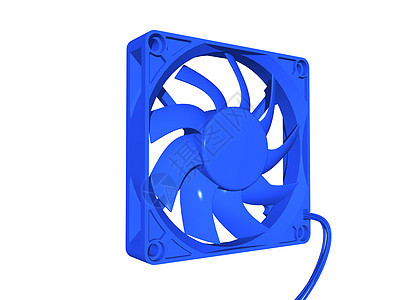 带电缆的计算机蓝蓝色风扇电子产品插座扇子空气茶点冷却网格涡流电脑图片