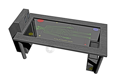 配有监视器的计算机台台 用于规划纽扣控制面板电器安慰技术单元电脑药品杠杆控制台图片