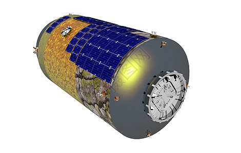 环绕地球的卫星轨道收音机研究电视旅行科学太空蓝色图片