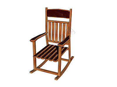 阳台上的木制摇椅家具椅子金属座位休息装潢扶手椅靠背棕色不锈钢图片