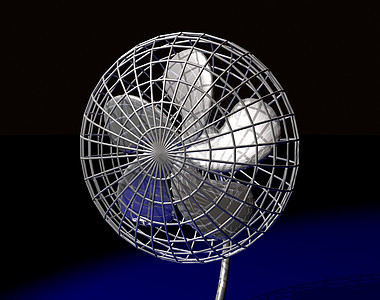 炎热天气的茶点表格风扇童话空气风力机螺旋桨鼓风机扇子背景图片