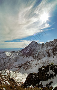 冬雪中的赛昂山 山的本质是说荒野环境野生动物旅游风光旅行蓝色森林高度顶峰图片