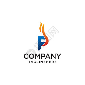 初始字母 P 消防标志设计 消防公司标志 石油公司 矿业公司 消防标志 市场营销 公司业务标志 图标 向量图片